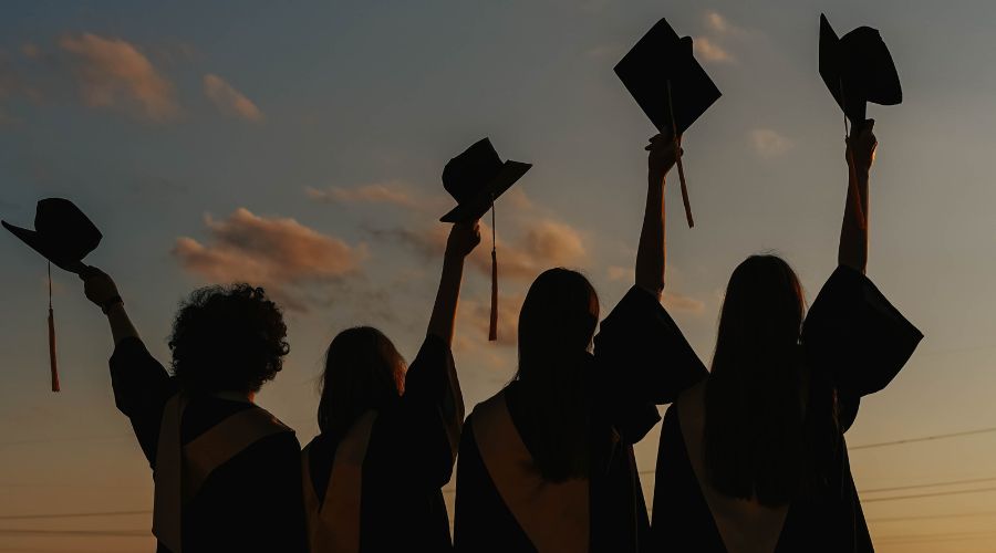 students graduating