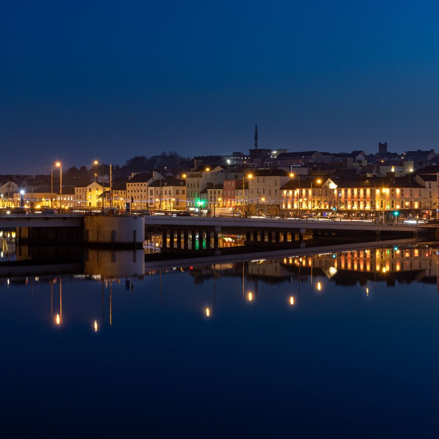 waterford city at night